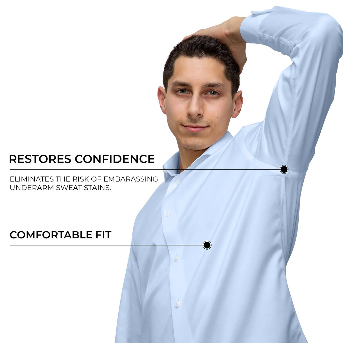 Sweat Proof Dress Shirt for Men