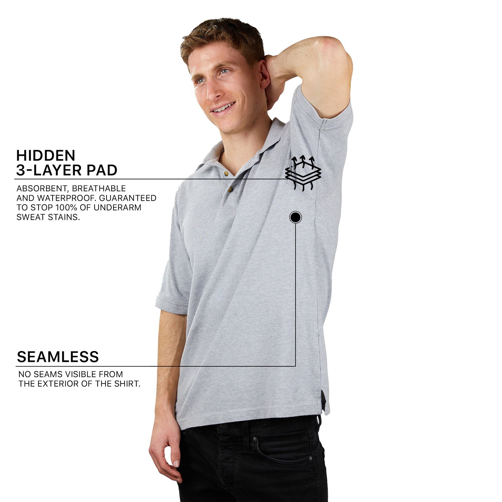 Sweat Proof Polo for Men