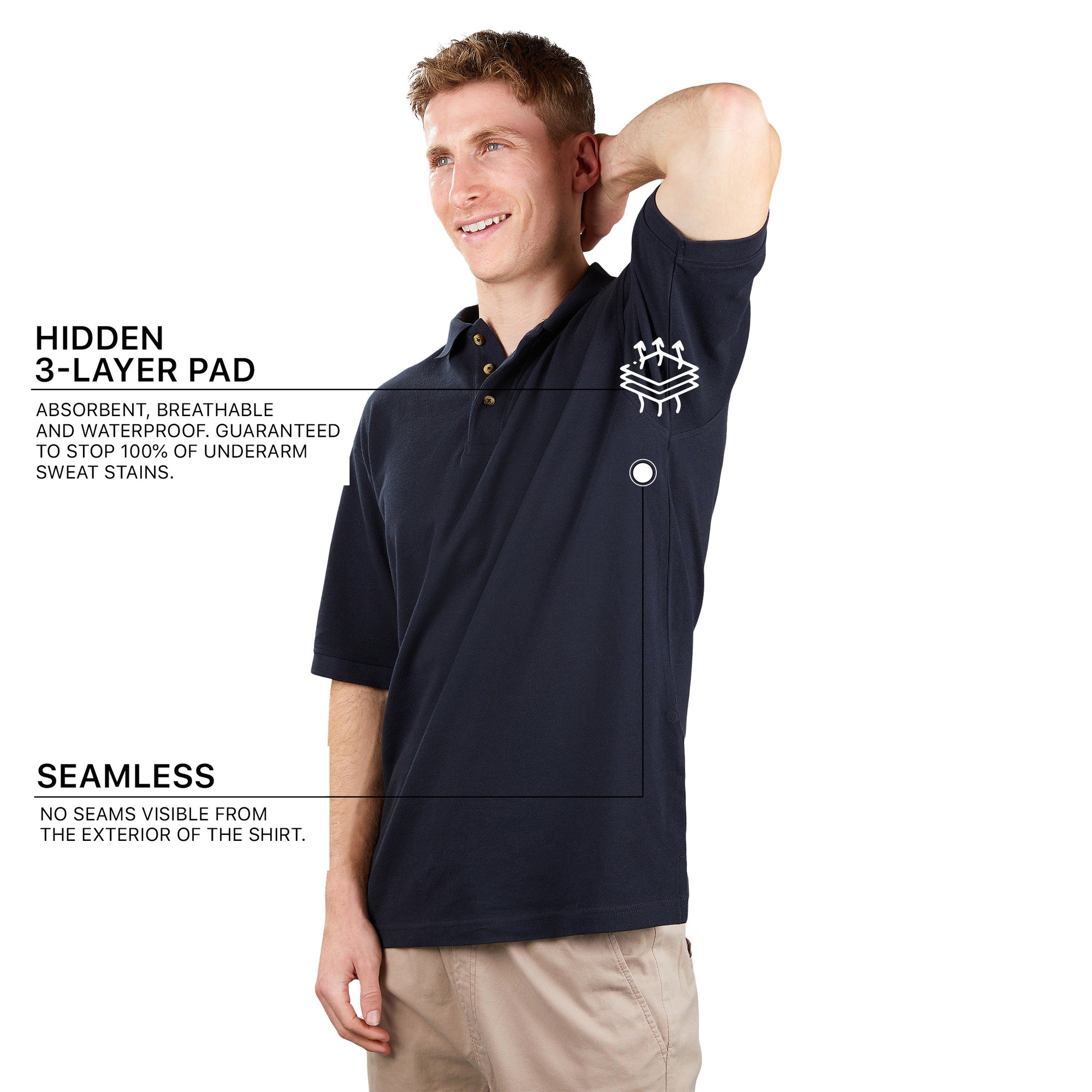 Sweat Proof Polo for Men