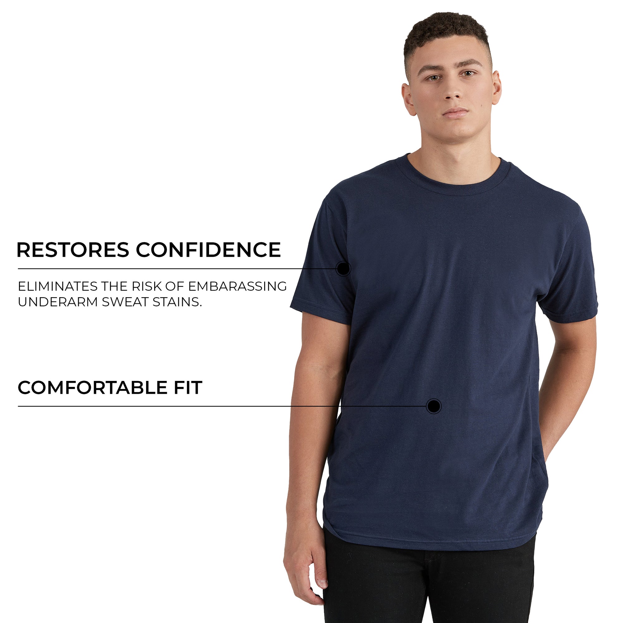 Sweat Proof Crewneck T-Shirt for Men