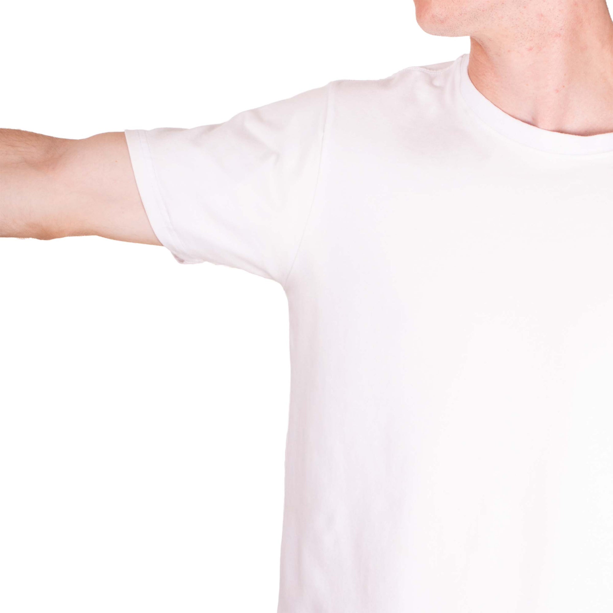 Underarm white t-shirt for sweat stains
