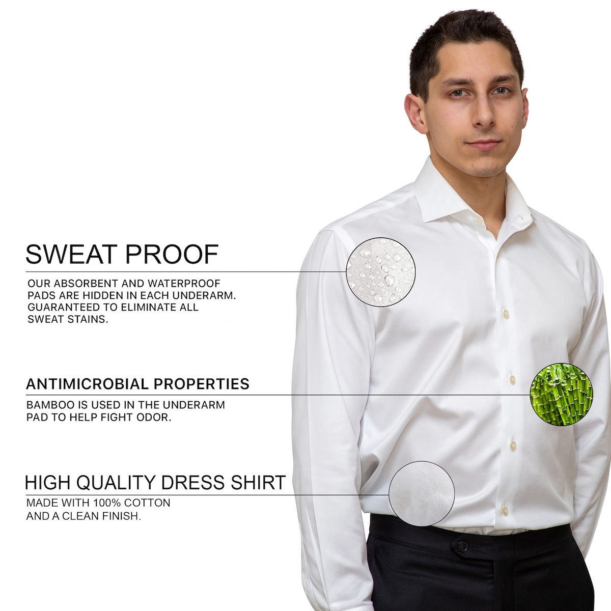 Sweat resistant long sleeve shirts sales