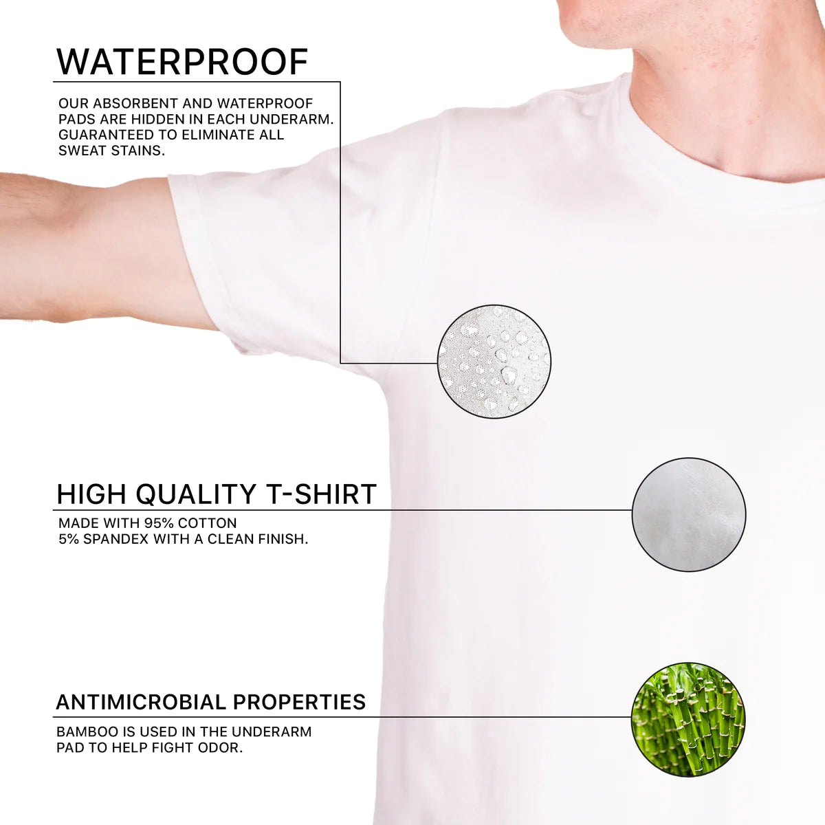 sweat proof t-shirt in white