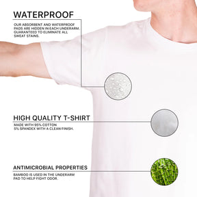 sweat proof t-shirt in white