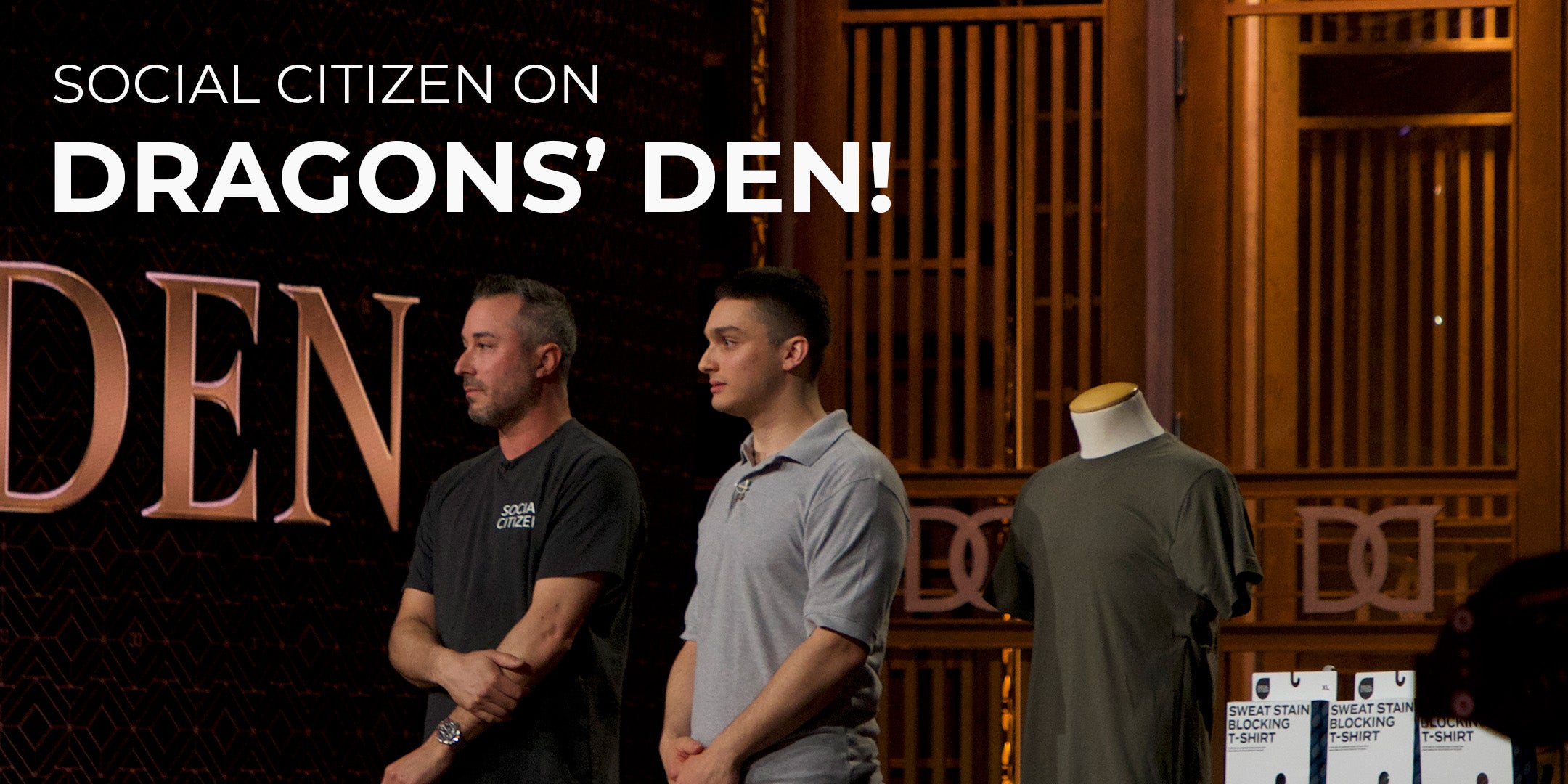 Sweat proof shirts featured on Dragons' Den TV show