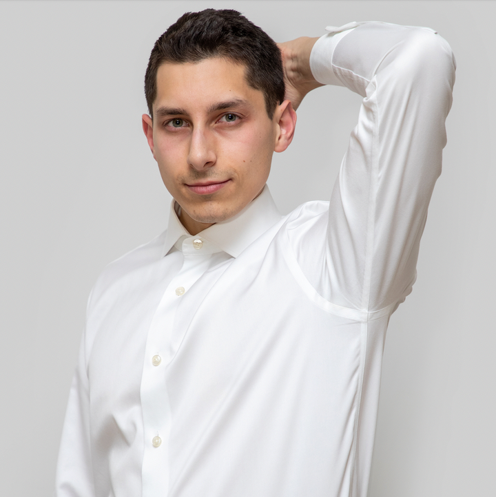 White Sweat Proof Dress Shirt for Men