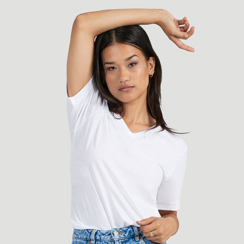White V-Neck