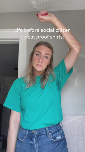 Sweat Proof Crewneck T-Shirt for Women