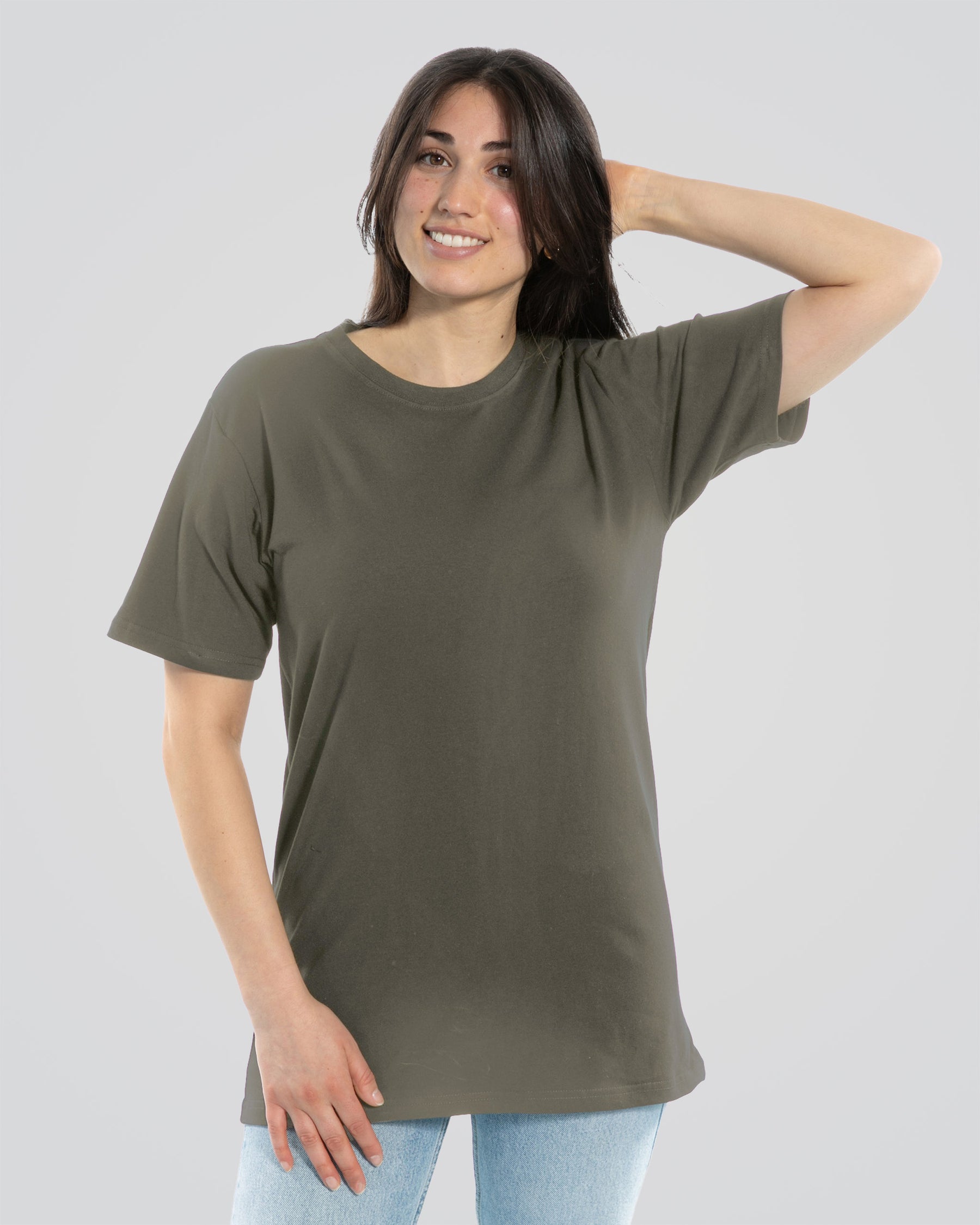 Sweat Proof T-Shirt - Green - Women's Sweat Proof Shirt (Crewneck) | Social Citizen S - Army Green